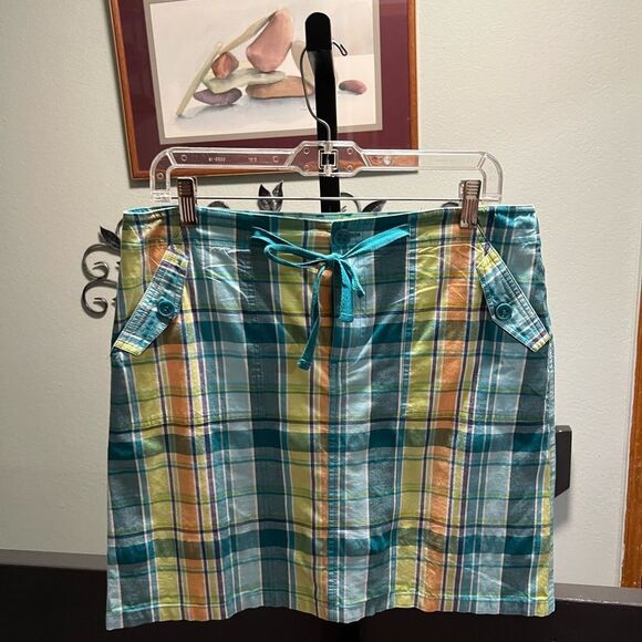 Christopher & Banks Vibrant Plaid Skort Size 10 #DO141 - Picture 7 of 8